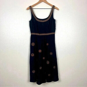 Vintage Maggy London Black Linen Dress